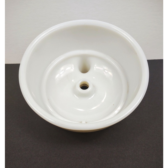 Sunbeam Milk Glass Mixmaster Juicer Replacement Bowl Straight Spout #15 99CN - Picture 3 of 6